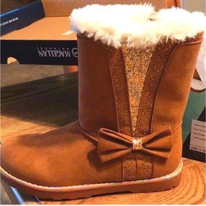 New in Box Size 2y Magellan Faux Suede/Fur Brown Winter Boots Warm SfPf Home